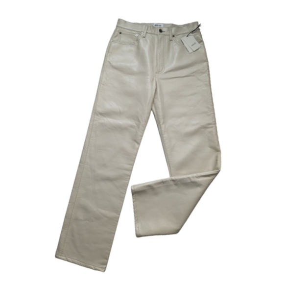 Agolde Recycled Leather 90's Pinch Waist Pants 28 - Picture 1 of 8
